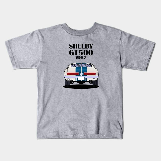 Shelby GT500 1967 American Classic Cars Kids T-Shirt by masjestudio